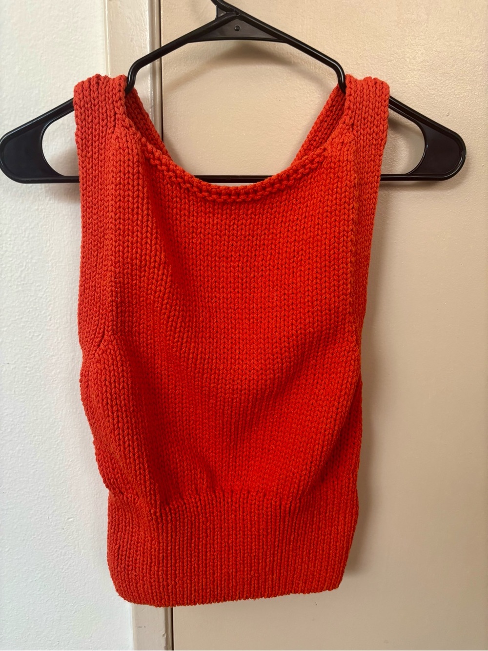 Zara Cropped Knit Cross-back Tank